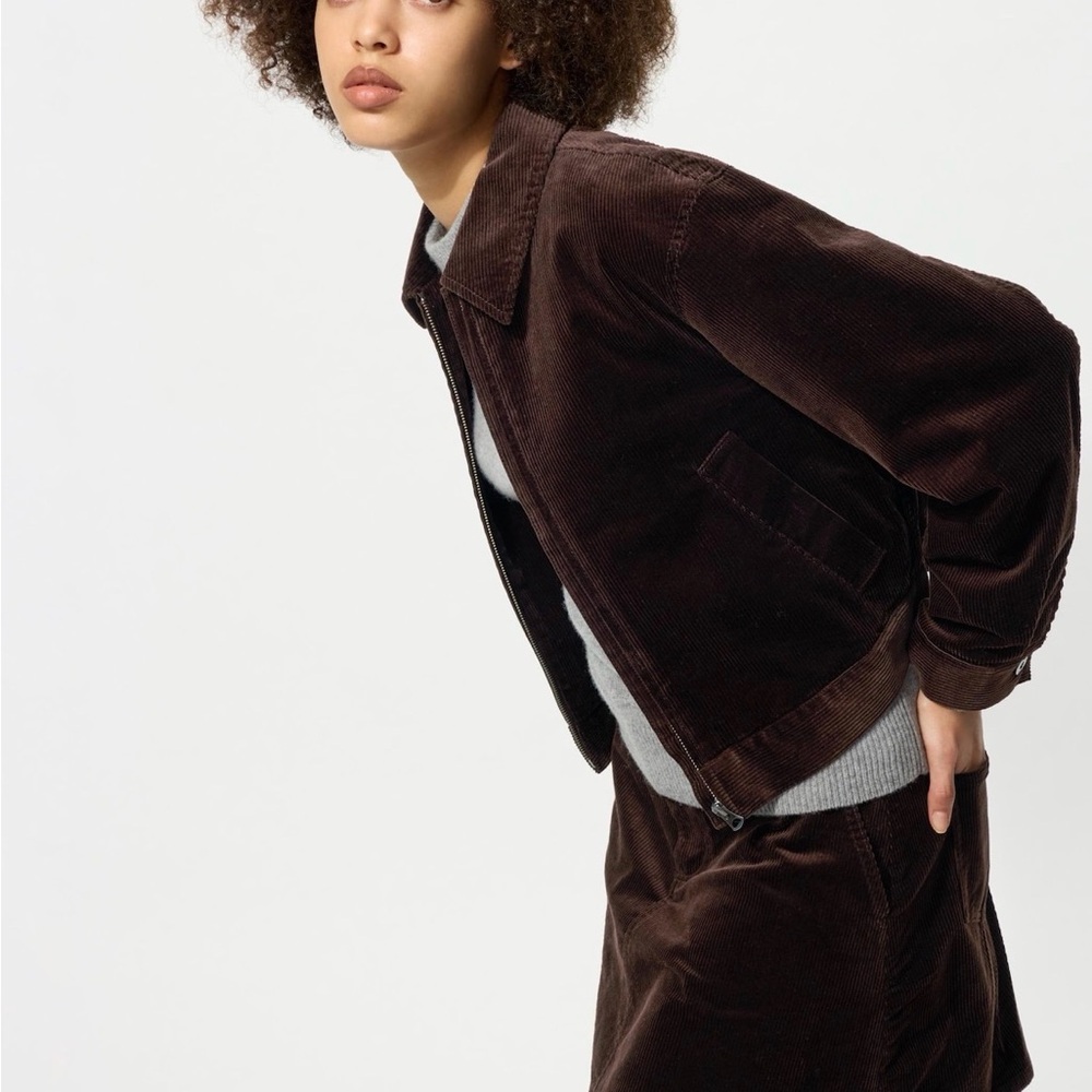 Uniqlo Dark Brown Corduroy Blazer